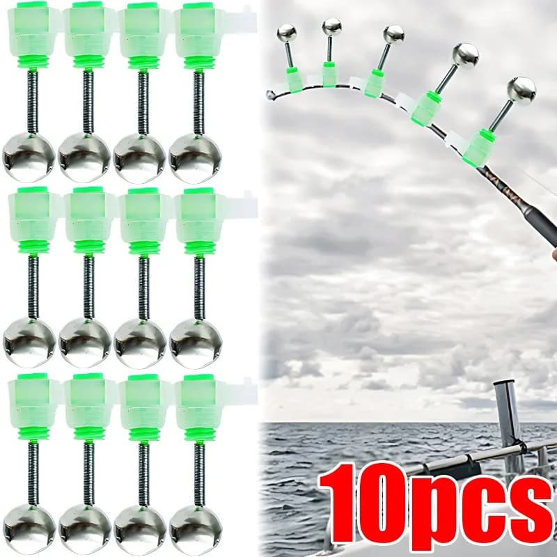 Cloches alarme pêche 10/5 pièces - indicateur appât sonore fort pour pêche nocturne