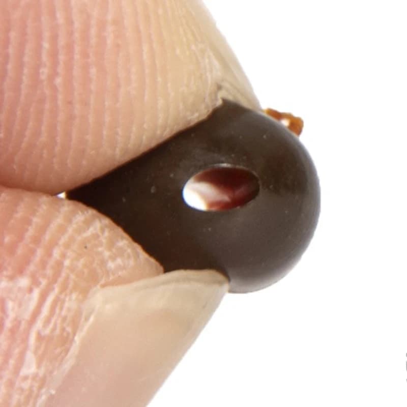 100 perles de pêche rigides et souples 3mm à 8mm, stoppeurs noirs pour appâts et montages carpe