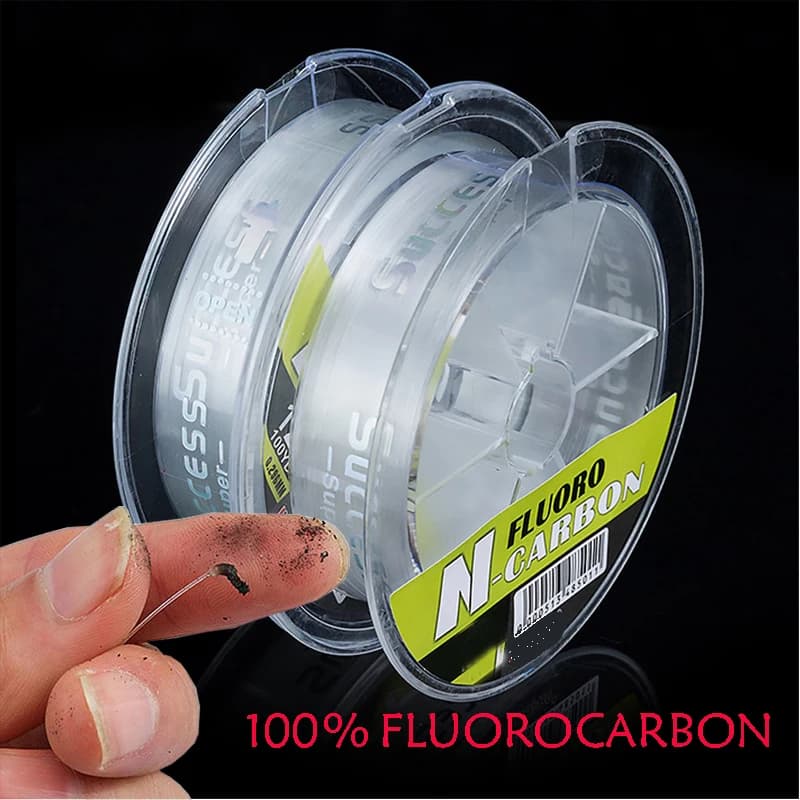 Ligne de pêche fluorocarbone 100M 100% pure, leader rapide coulissant pour carpe et pêche à la mouche