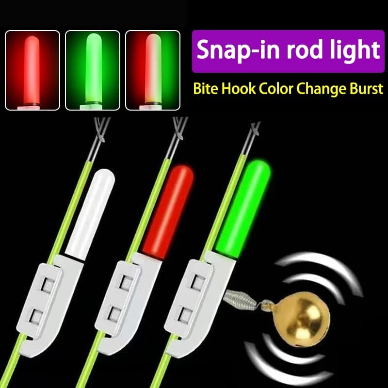 Bâton lumineux pêche LED 5 pièces - Flotteur luminescent avec alarme de touche et charge USB