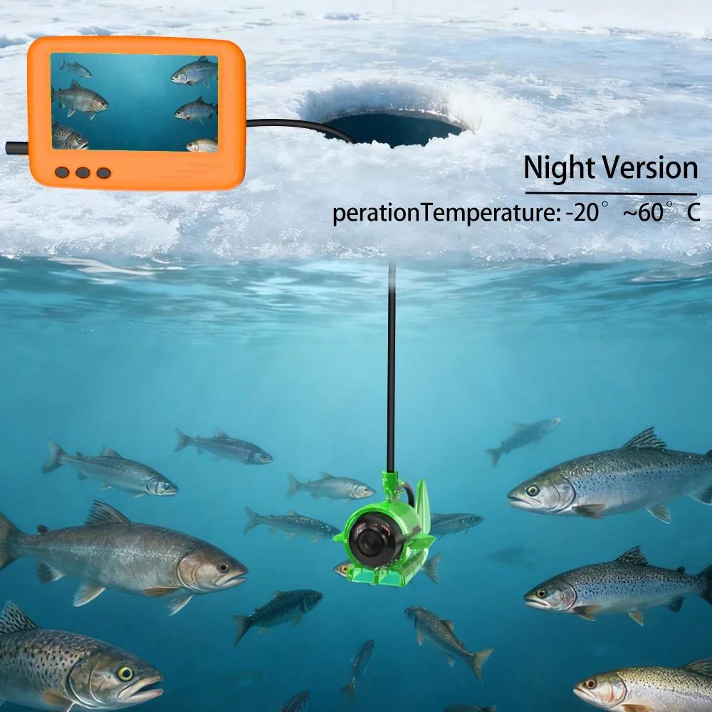 Erchang Caméra de Pêche Sous-marine Écran LCD 4.3 Pouces Détecteur Pêche Glace Hiver Vision Nocturne Pêcheur