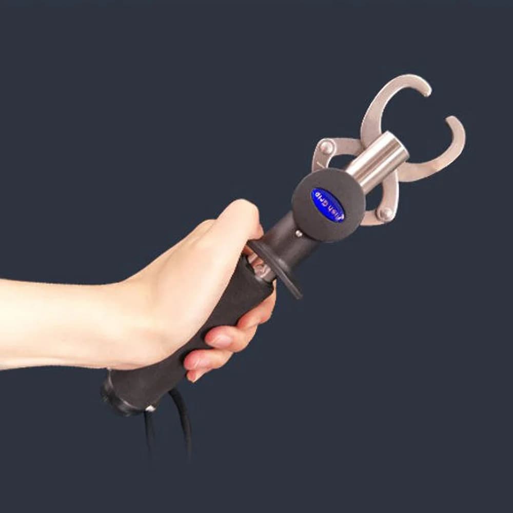 Pince à lèvres poisson professionnelle acier inox balance électronique LED 25/15kg règle intégrée