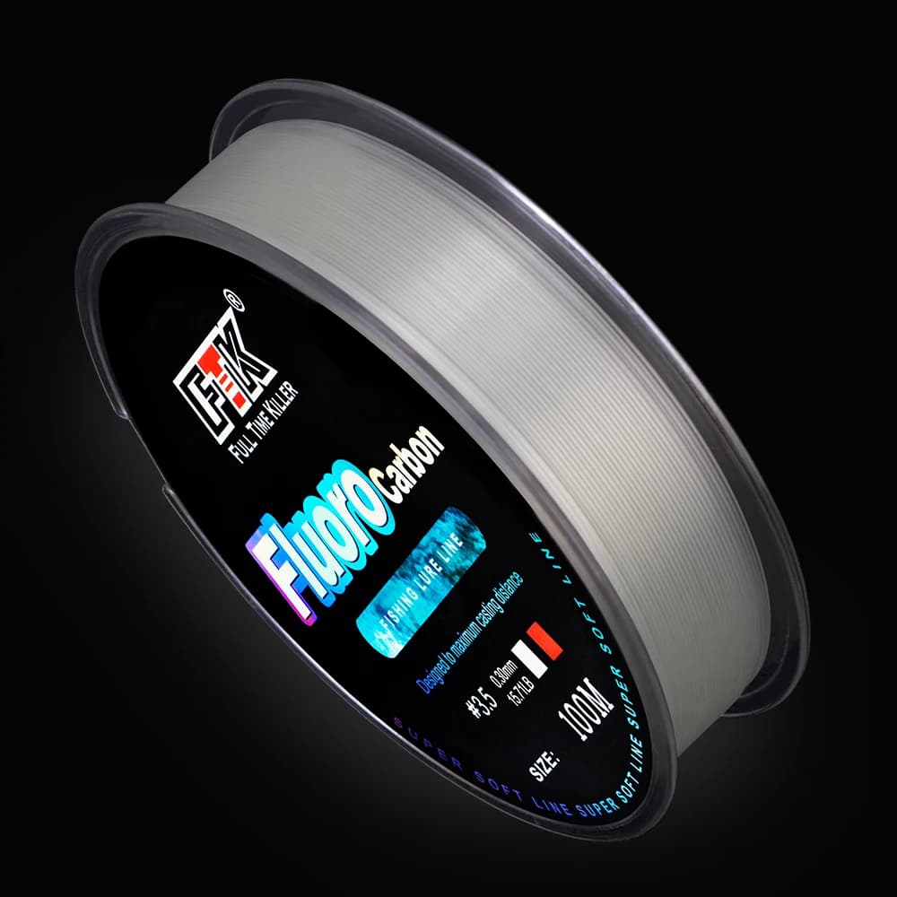 Ligne fluorocarbone FTK 100m 4.13-34.32LB rose super souple pour pêche à la mouche et leurres 0.14mm-0.5mm