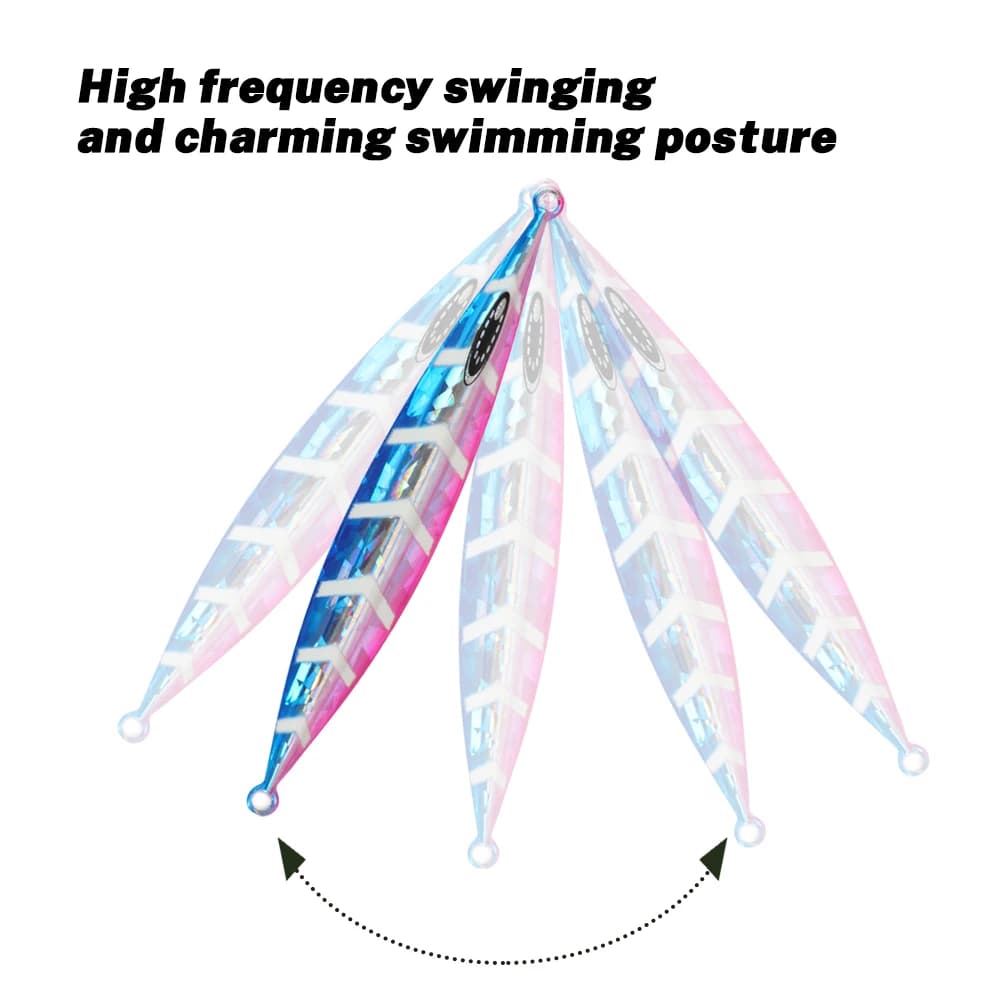 Jig métallique slow sinking 120-300g TOLU pour pêche profonde mer - Leurre coulant lent