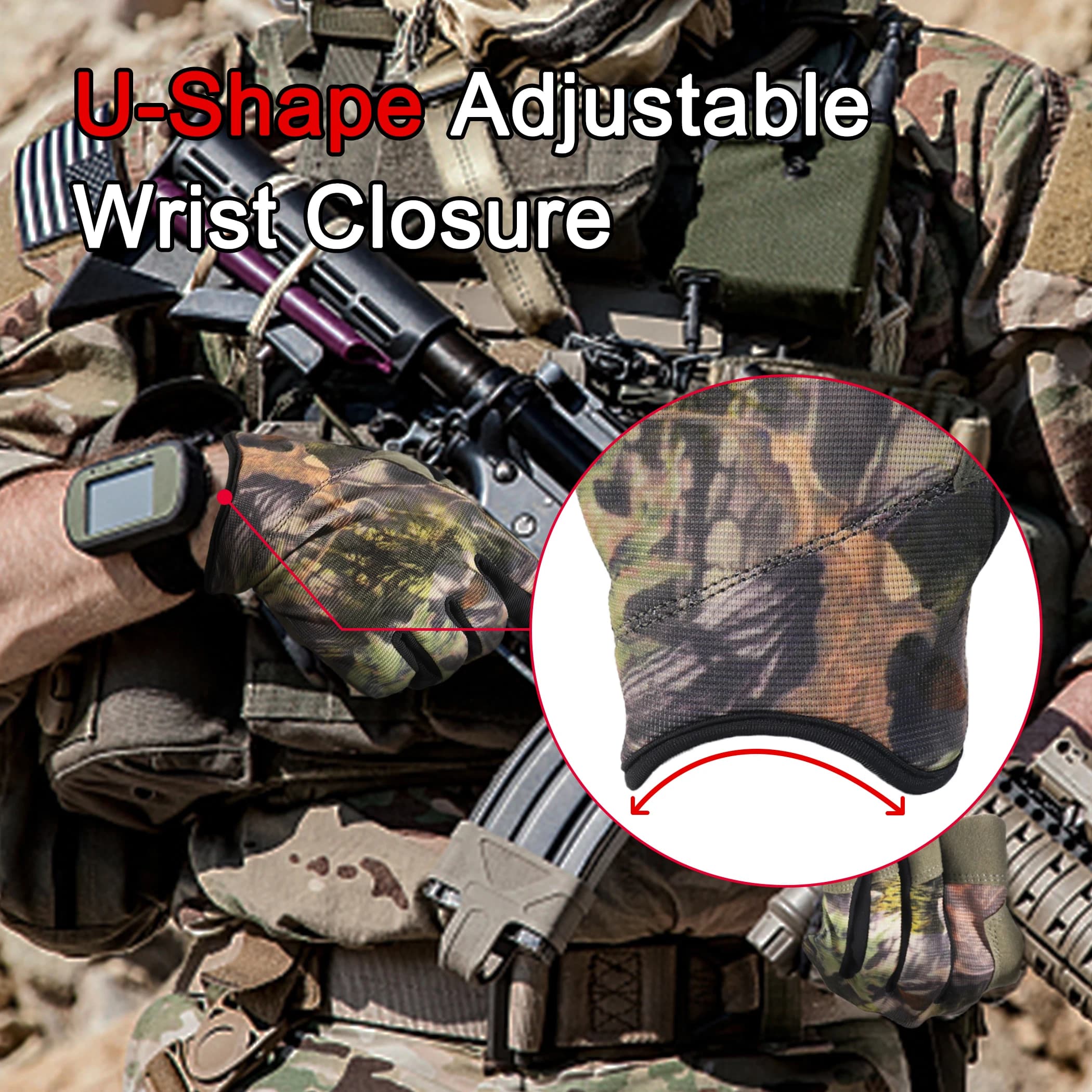 Gants camouflage homme prise pêche randonnée extérieur construction mécanique écran tactile chasse activités
