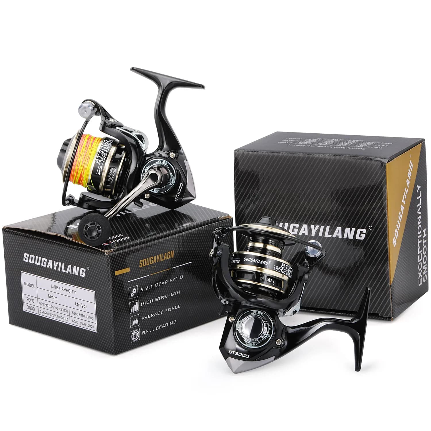 Moulinet spinning Sougayilang 10kg drag - Bobine aluminium renforcée pour pêche carpe et gros poissons