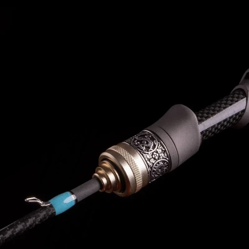Canne à pêche ultra-légère carbone 1.5-9g pour truite - Manche bois - Spinning/Casting - Ligne 3-6LB