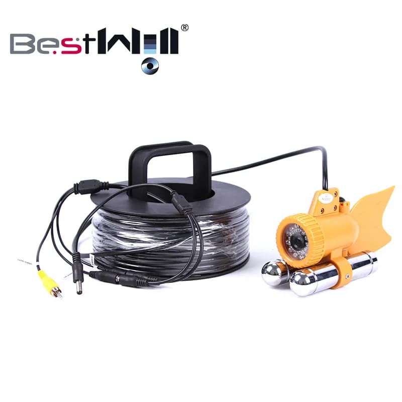 Caméra sous-marine endoscope 600TVL 100m - Détecteur poissons AV pour pêche bateau submersible CR006A