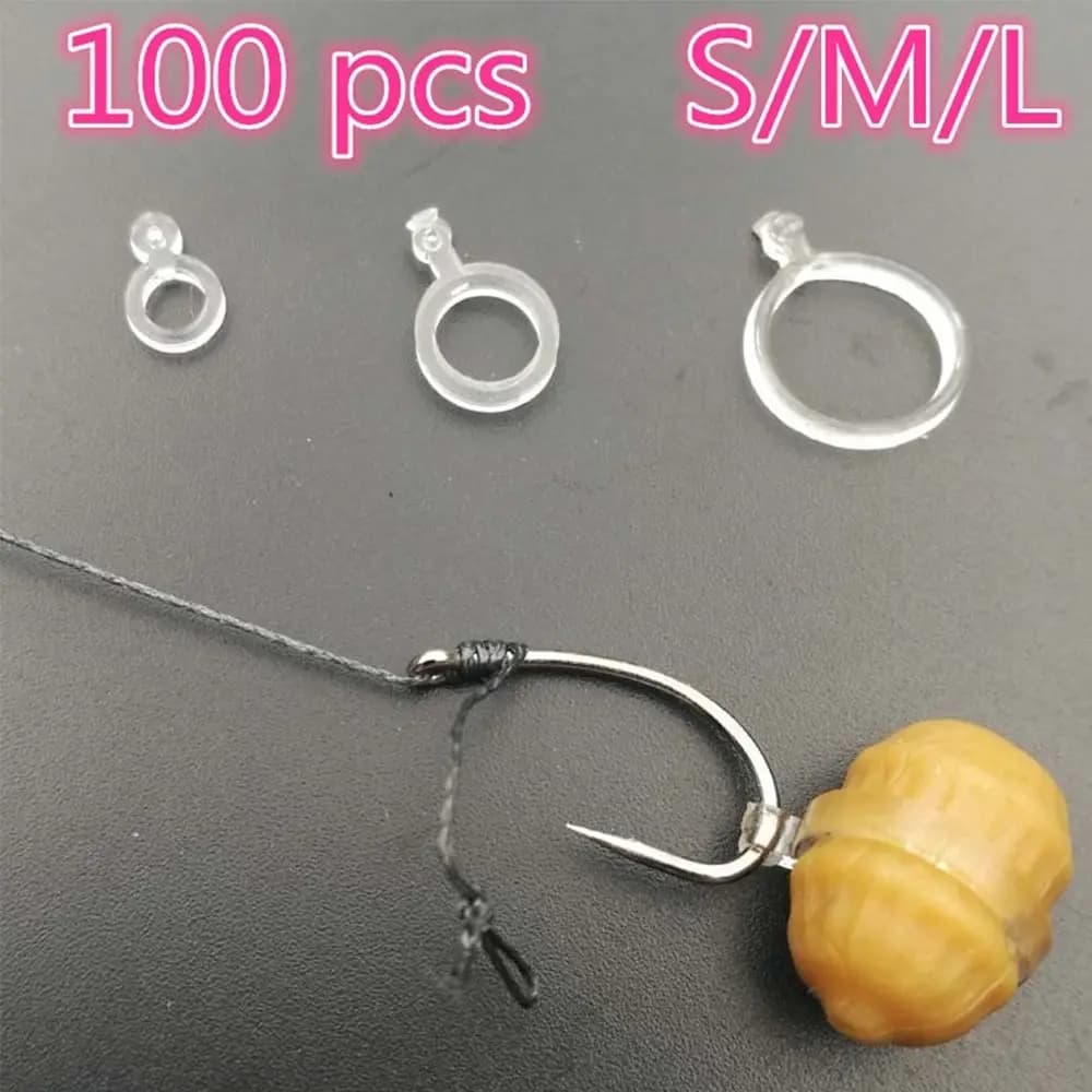 Baitbands pêche carpe et coarse fishing 100 pièces blanc - élastiques fixation pellets appâts montages carpistes