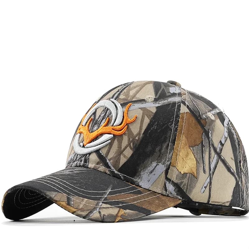 Casquette pêche camouflage cerf réglable - Chapeau unisexe pêche chasse activités outdoor