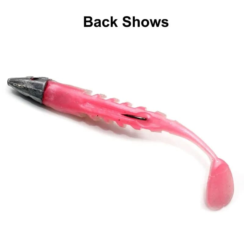 Leurre souple T Tail 10cm 15.5g et 13cm 26g avec tête plombée et hameçon barbelé pour la pêche