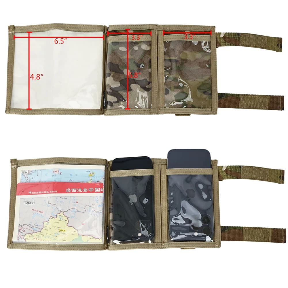 Pochette carte bras tactique - Rangement téléphone et accessoires pêche
