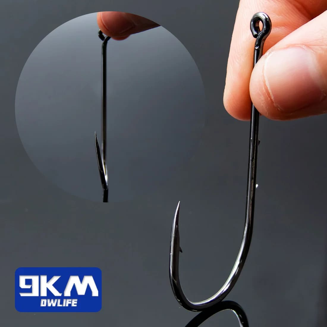 Hameçons baitholder pour carp fishing avec appât vivant, tige longue et bec anti-décrochage - Lot de 9KM