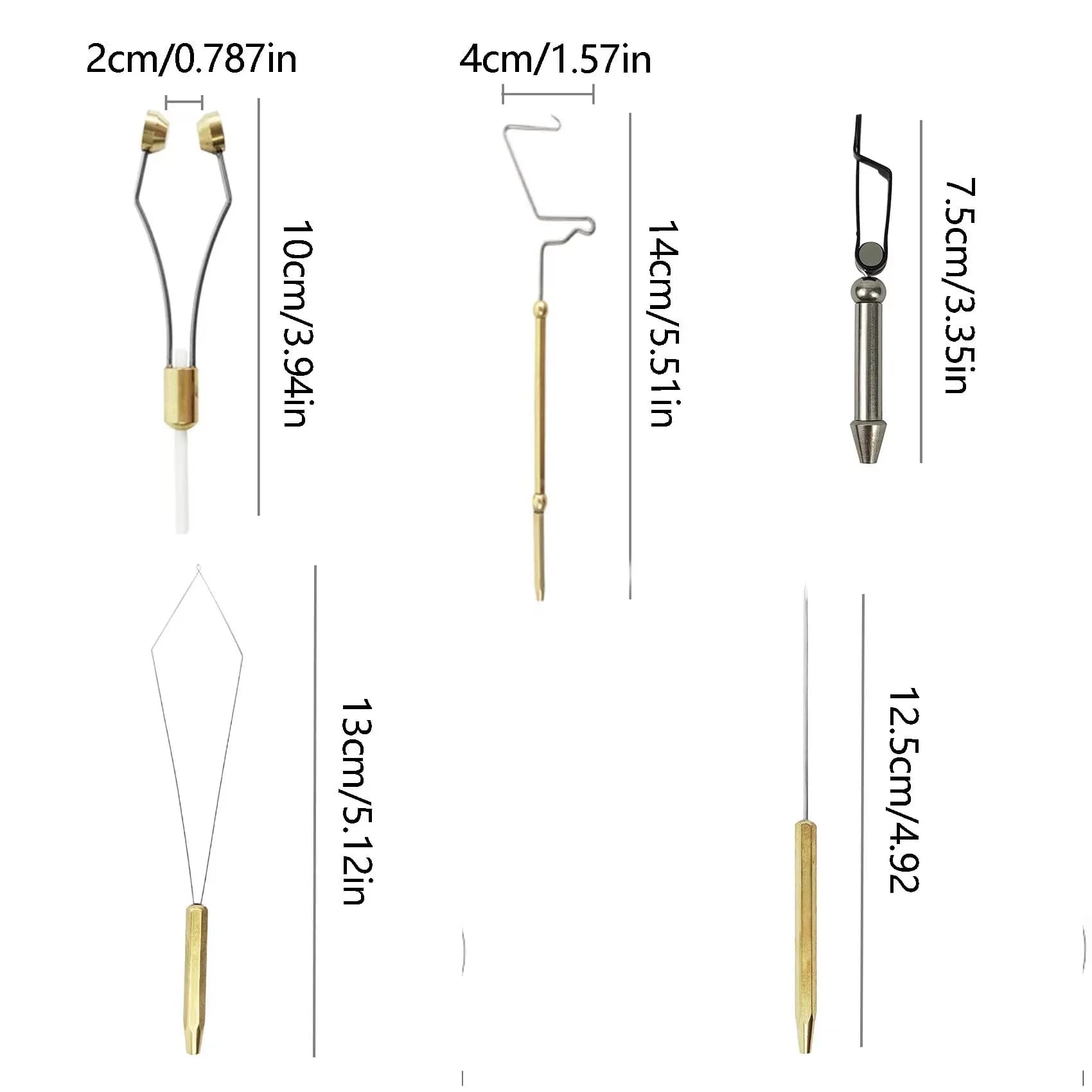 Kit d'outils de montage de mouches Aventik : Porte-bobine, pince coupante, aligneur de poils et accessoires