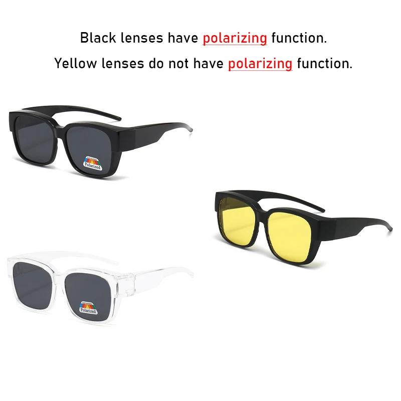 Lunettes de soleil polarisées sur lunettes de vue myopie - Conduite vision nocturne pêche vintage