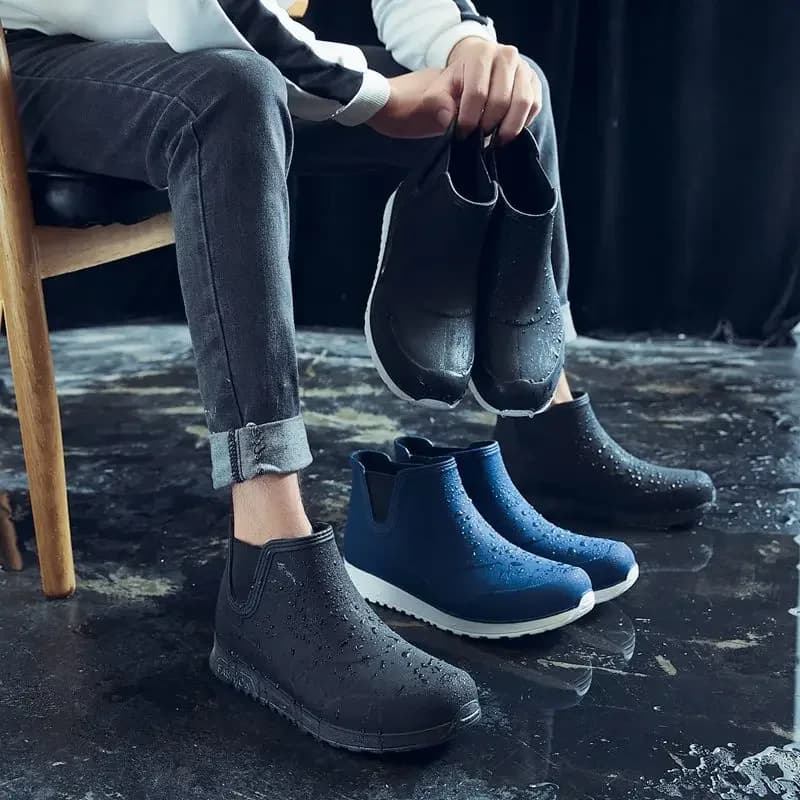 Bottes de pluie caoutchouc plateforme couple imperméables automne hiver pêche homme