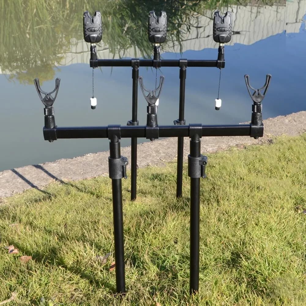 Support canne carp fishing Hirisi aluminium - Bank sticks 2 pièces rod pod stabilisation berge