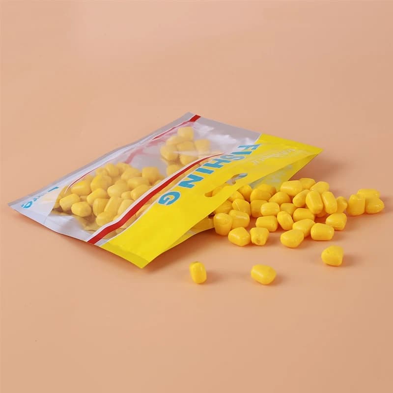 Leurres souples silicone 100 pièces pour carpe - appâts artificiels au maïs avec odeur attractive