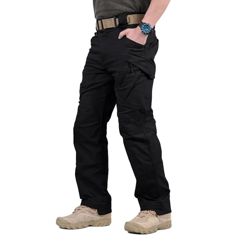 Pantalon cargo tactique classique homme pour randonnée - Jogger militaire multi-poches pêche trekking