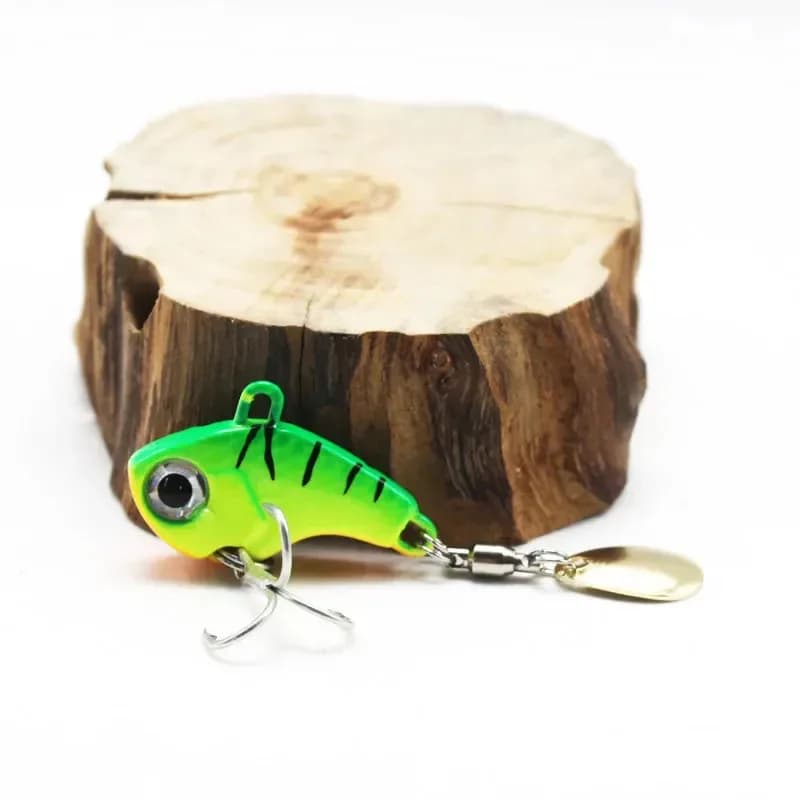 Kit 5 leurres métalliques BRAVMACK wobble rotatif avec paillettes - appâts durs pour pêche en mer