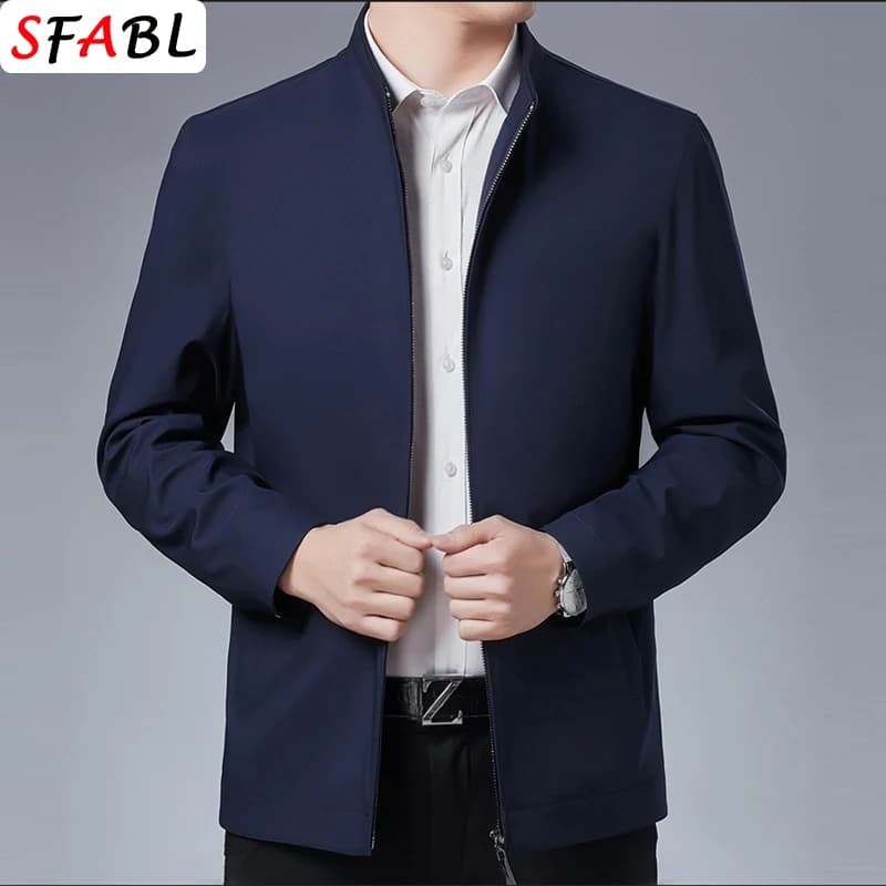Blazer homme luxe business casual avec fermeture éclair - Veste habillée pour événements de pêche et réunions