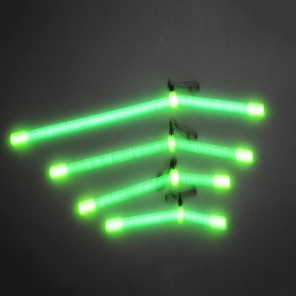 12 pièces anti-emmêlement lumineux avec snaps - Booms feeders pêche équilibreurs tubes connecteurs