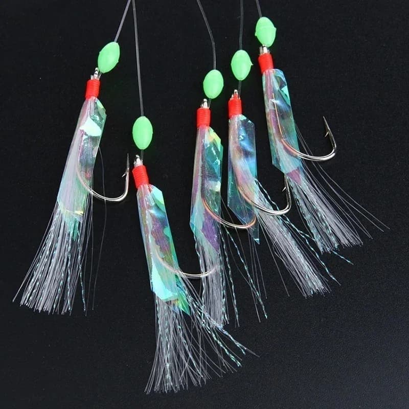Set de leurres de pêche multi-couleurs imitation poisson et crevette avec hameçon à ardillon cristal pour