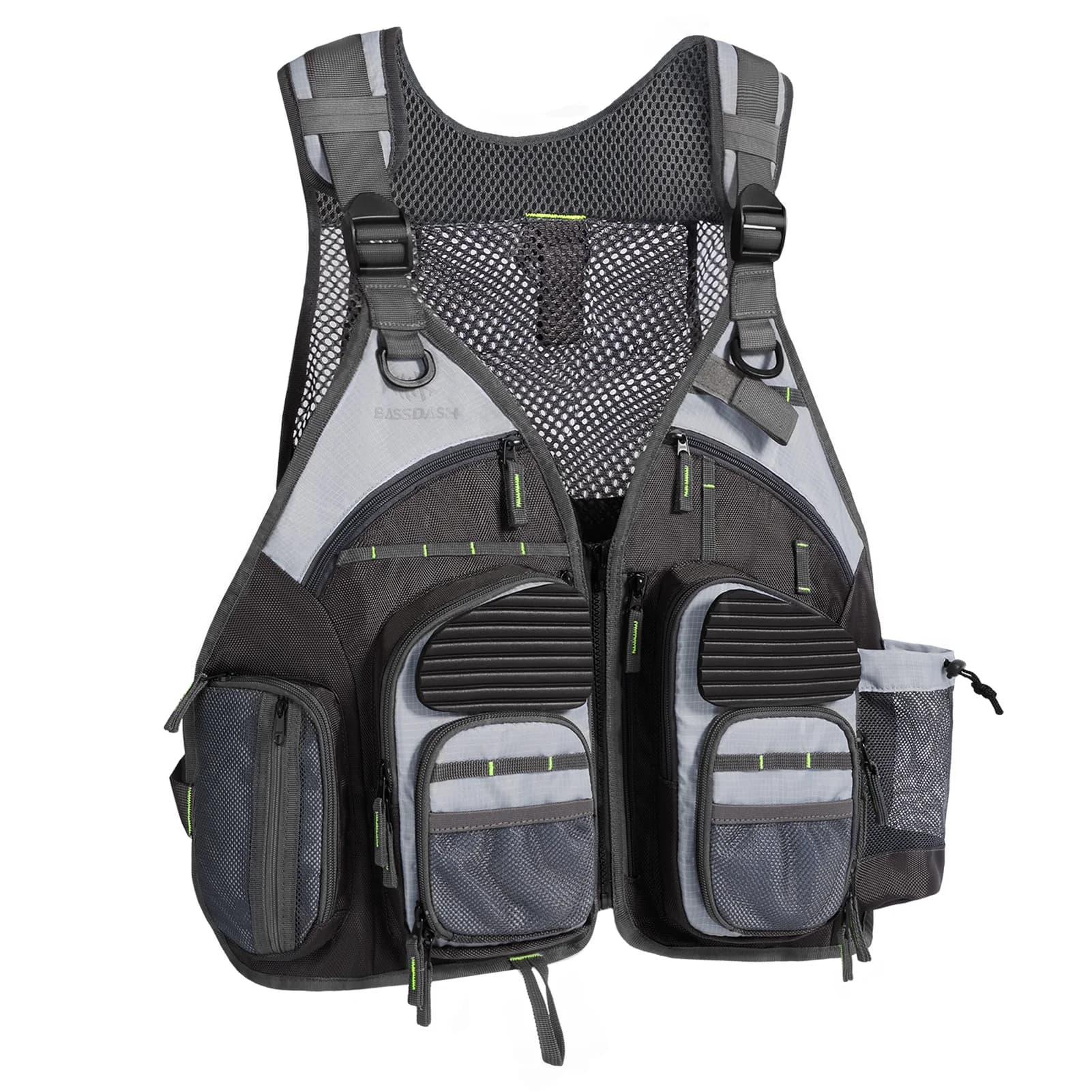 Gilet de pêche ajustable et respirant Bassdash pour la pêche sportive en extérieur