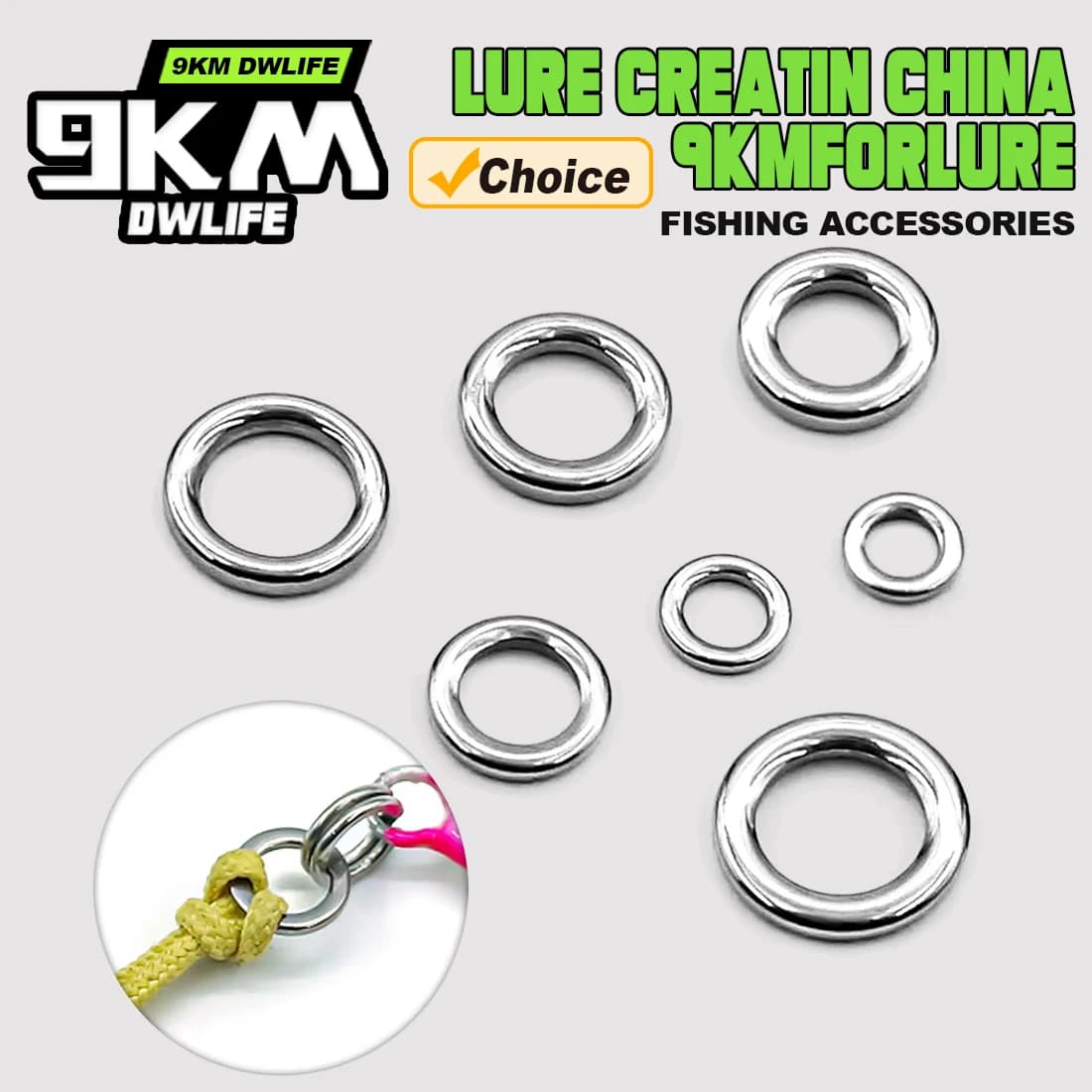 Anneaux solides pêche 20 à 100pcs connecteurs leurres acier inoxydable accessoires mer résistants