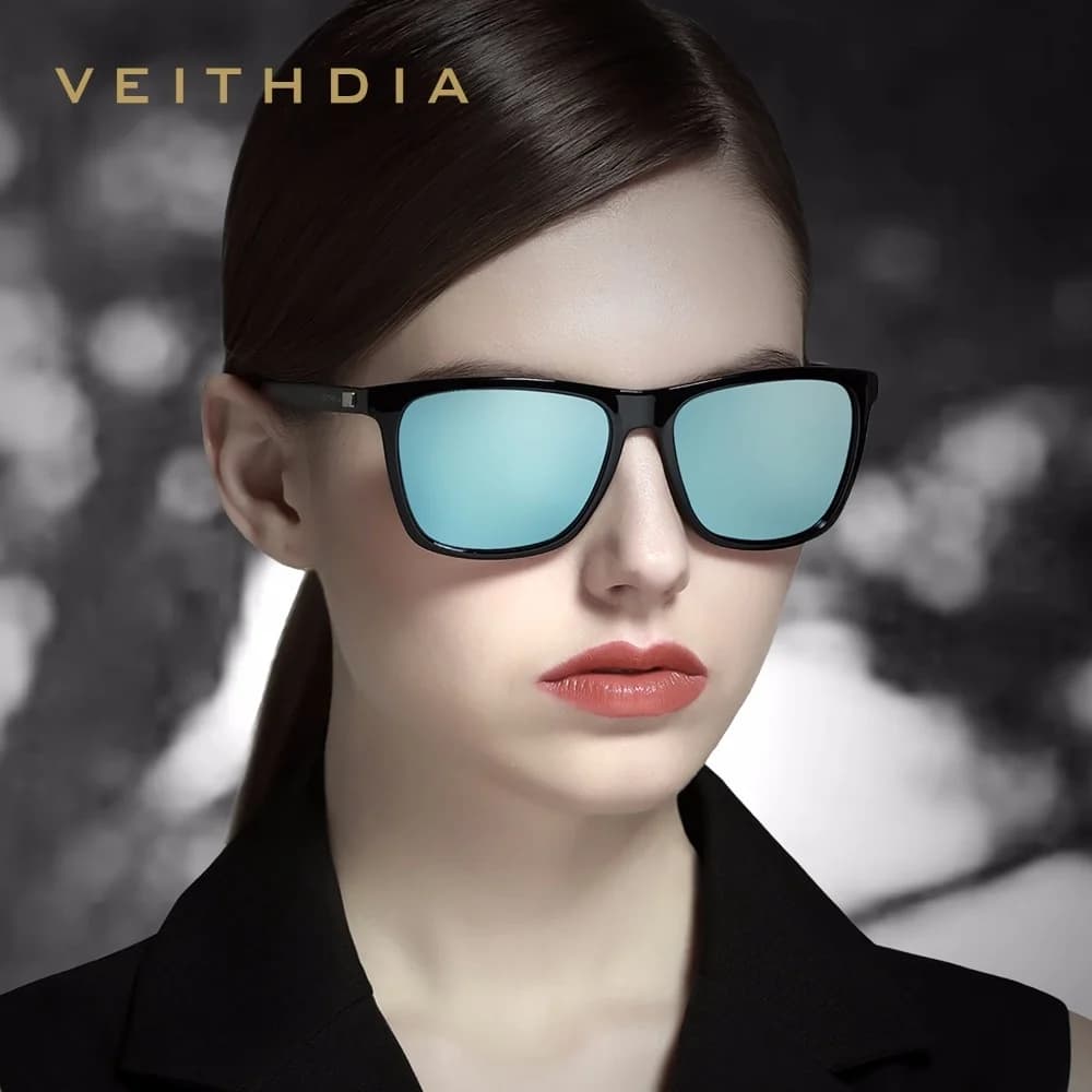 Lunettes vintage aluminium TR90 polarisées unisexe pêche rétro marque VEITHDIA 6108