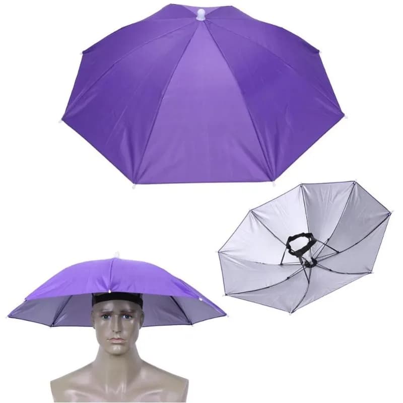 Chapeau parapluie pliable pêche randonnée plage camping protection tête extérieur