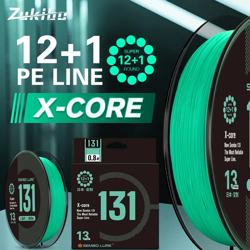 Ligne de pêche ZUKIBO Sembo 131 Super Braid X13, résistance aux nœuds et à l'abrasion pour