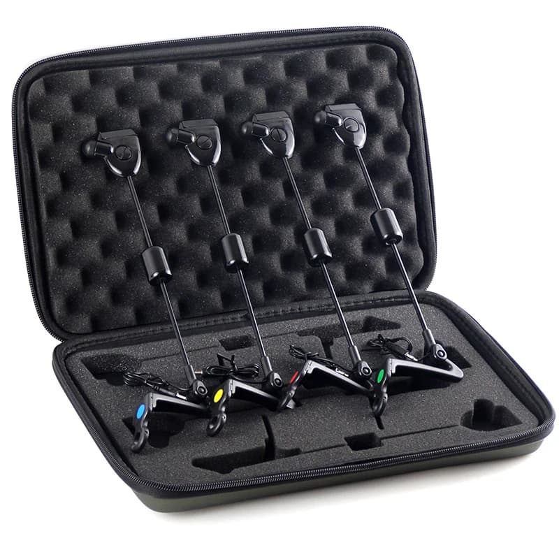 Set d'indicateur de touche lumineux LED pour la pêche à la carpe, avec hanger swinger et