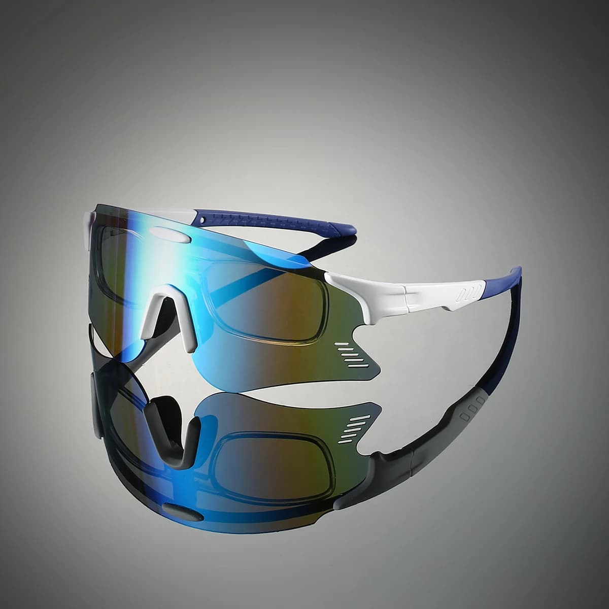 Lunettes sport surdimensionnées miroir pêche cyclisme 2025 protection anti-UV vent tendance