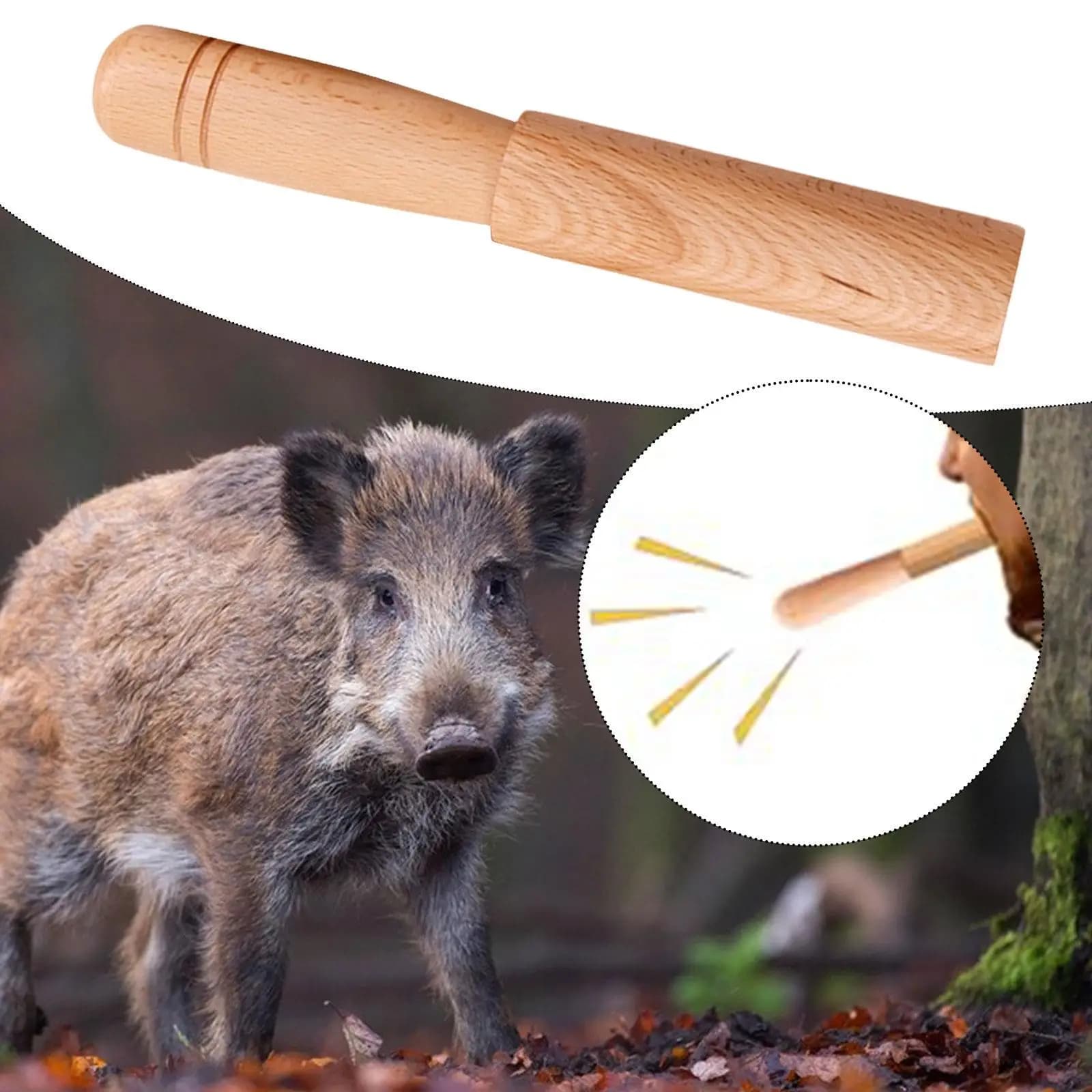 Appelant sanglier bois portable - Leurre longue portée robuste pour camping et traque survie
