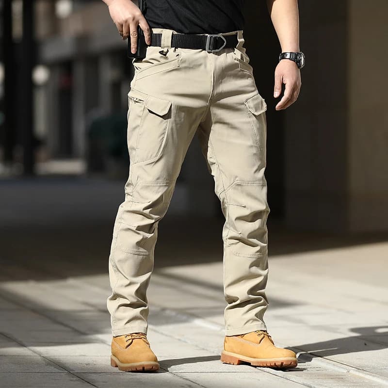 Pantalon camouflage armée slim fit homme automne pêche extensible poches loisir droit long