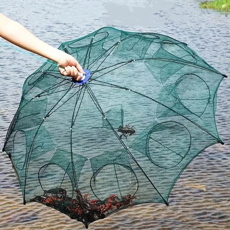 Filet de pêche hexagonal pliable portable - Idéal pour crevettes et petits poissons en eau douce