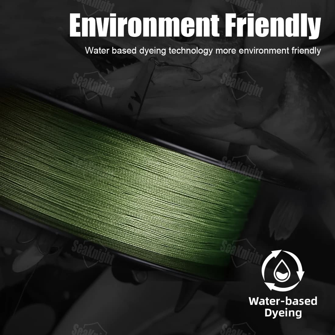 Ligne de pêche SeaKnight MANSTER X9 9 brins 500M anti-UV couleur durable 2024 nouvelle PE