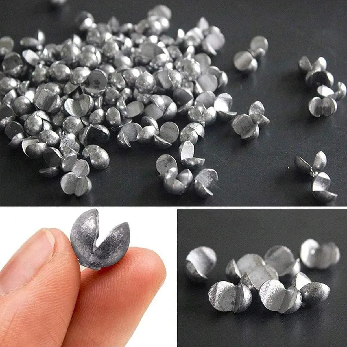 Plombs fendus amovibles 100 pièces pour pêche - Plombages ronds en plomb pour lignes