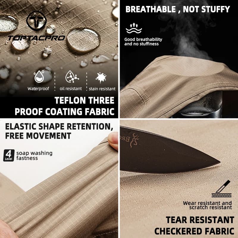 Pantalon tactique TOPTACPRO avec boîte cadeau - Triple protection pour pêche sportive intensive