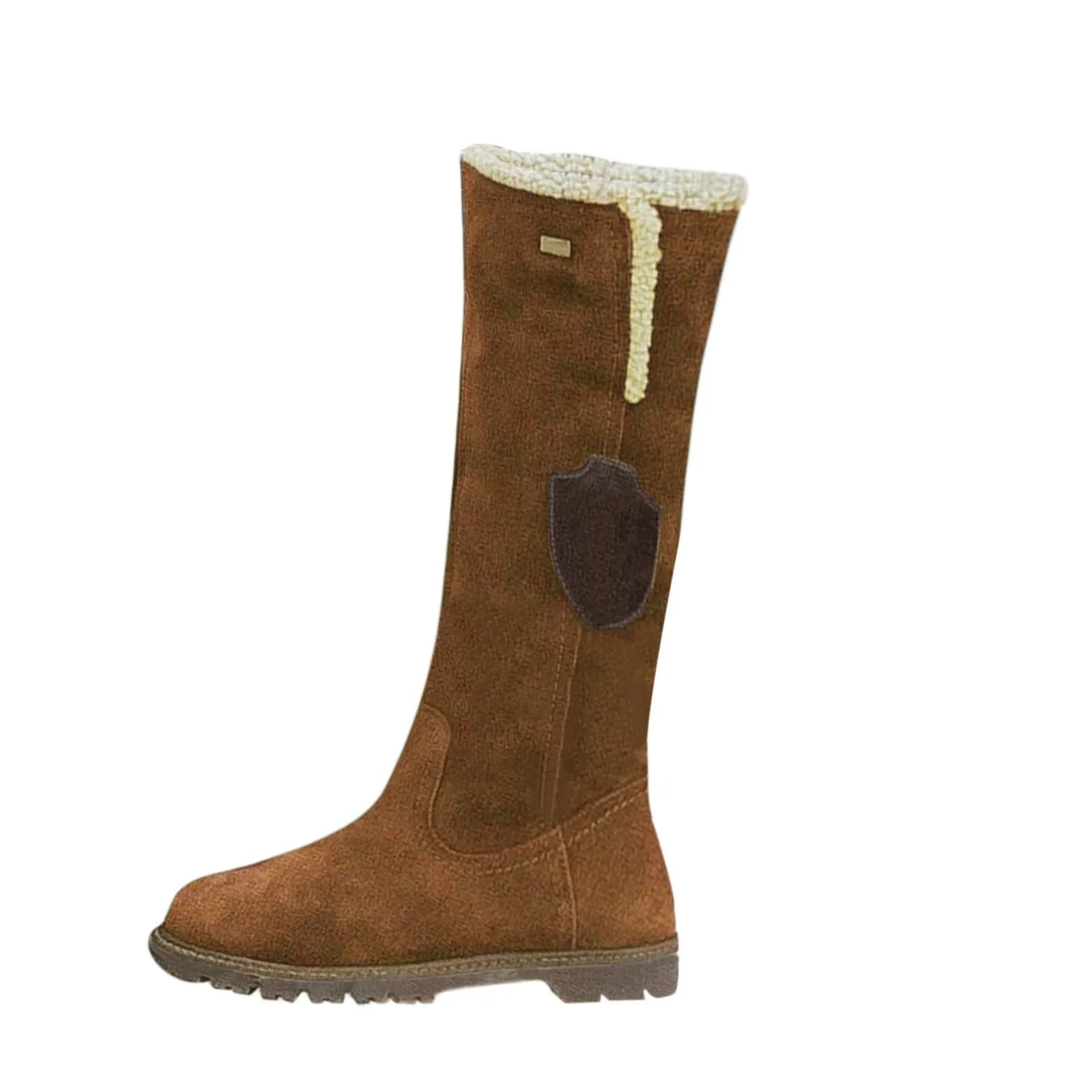 Demi-bottes mode suédine couleur unie - Grandes tailles pêche automne hiver confort casual