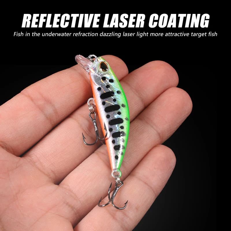 Leurre minnow jerkbait coulant 5.8cm 4.9g pour pêche carnassiers - appât dur black minnow wobbler