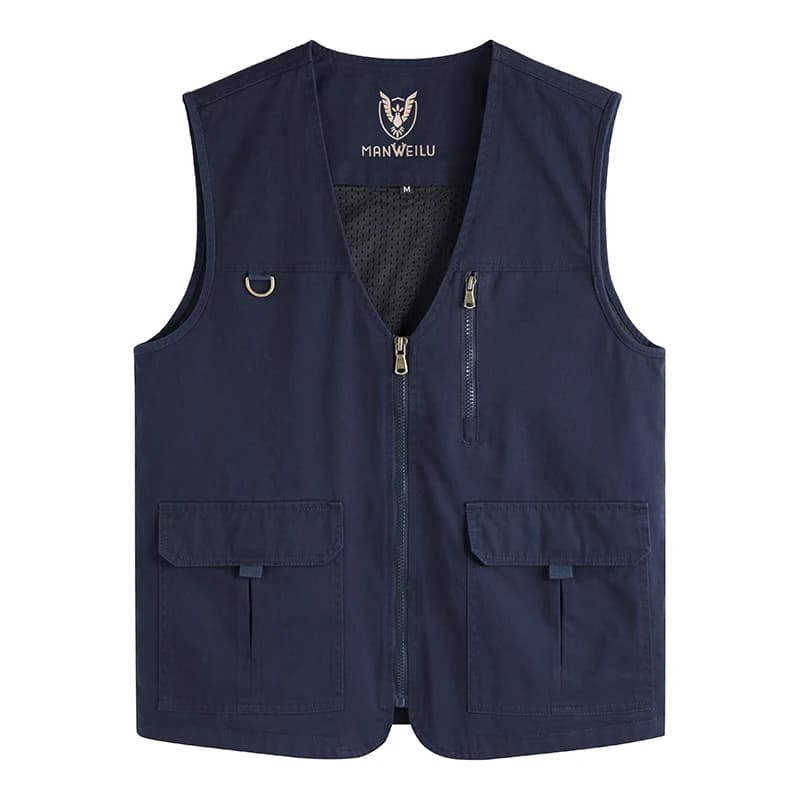 Veste de pêche homme grande taille 8XL multi-poches respirante pour activités de plein air