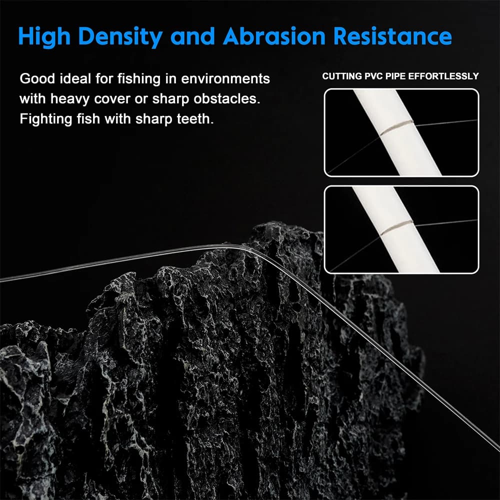10 bas de ligne fluorocarbone 20-50LB avec émerillon - Invisibles sous l'eau pour montages leurres
