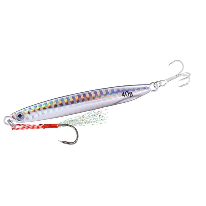 Leurre métal jig shore 7g à 40g pour bar et pêche au leurre en mer, leurres