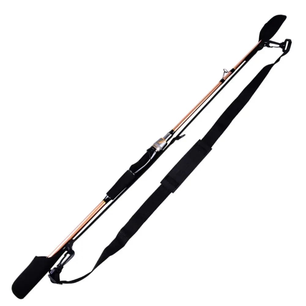 Sac de transport réglable pour cannes à pêche avec ceinture porte-équipement et protection canne et moulinet