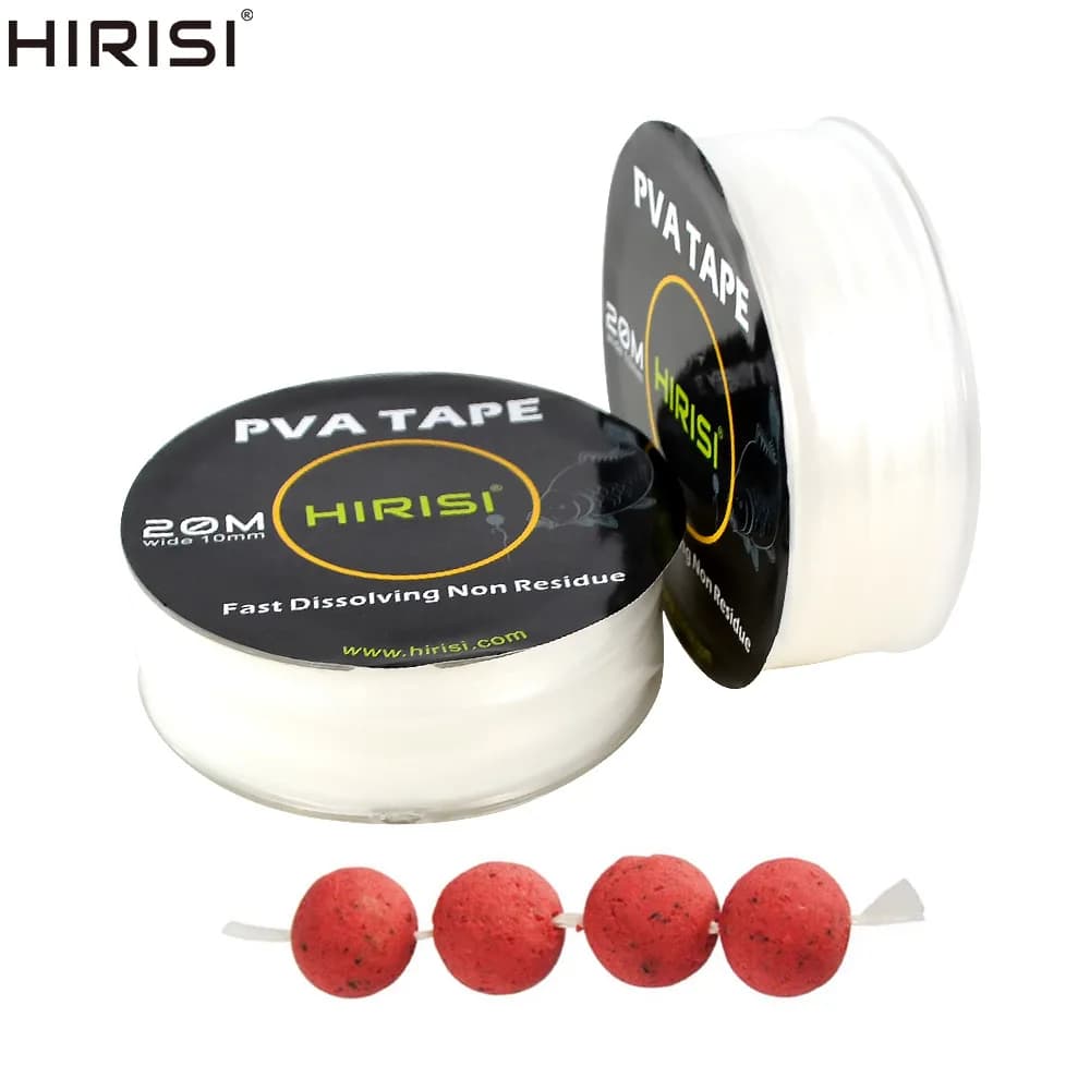 Ruban PVA 10mm x 20m soluble pour pêche à la carpe avec film hydro-soluble