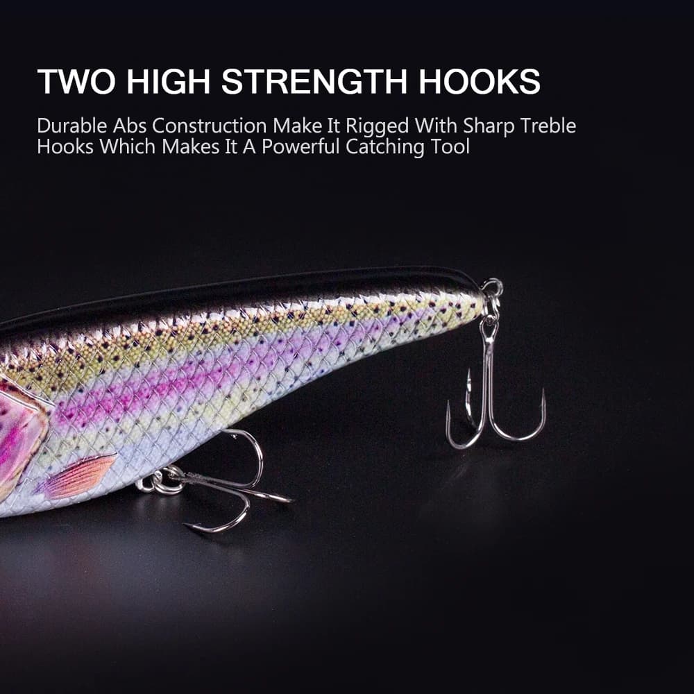 Leurre Jerkbait Hanlin Glide 75-150mm pour pêche du brochet, muskie et black bass - appât dur crankbait