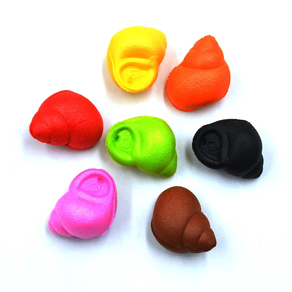 MNFT 12 escargots de rivière réalistes pour carp fishing - flotteurs EVA POP Up pour hair rig