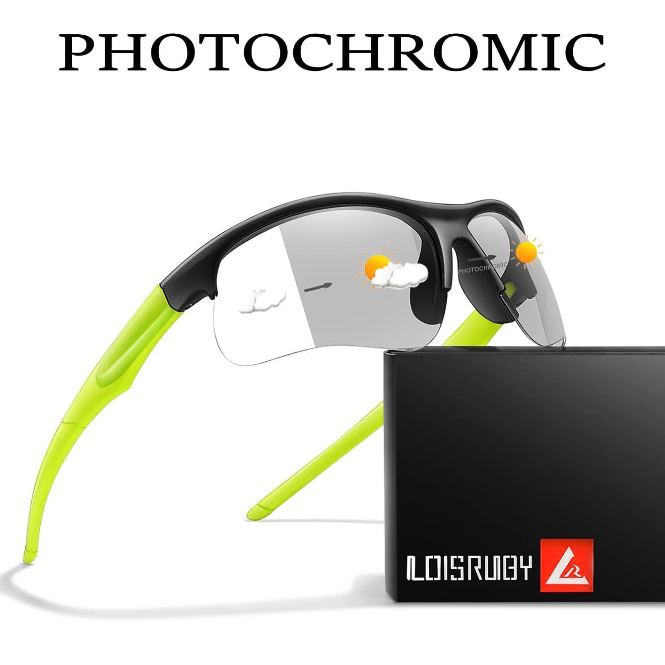 Lunettes de soleil photochromiques tendance pour pêche - Sport vélo MTB et running